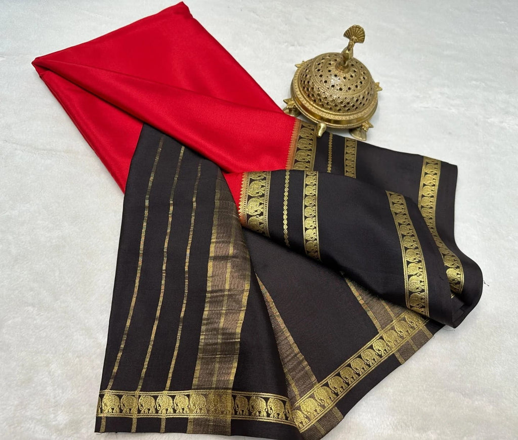 Super Premium Semi Crepe Mysore Silk sarees