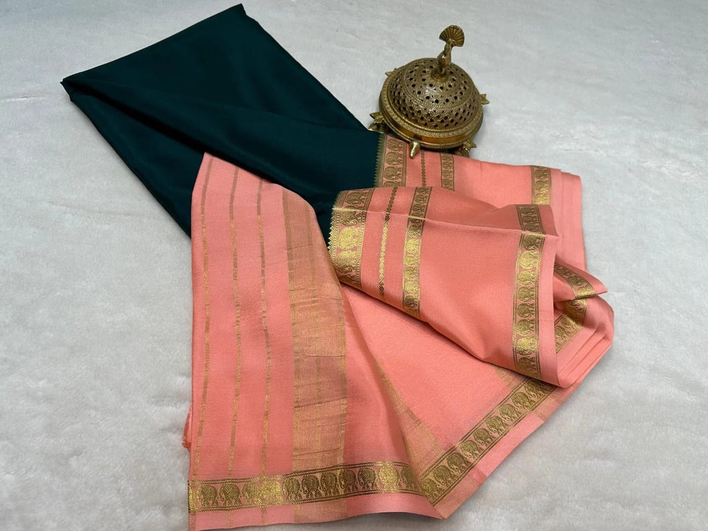 Super Premium Semi Crepe Mysore Silk sarees