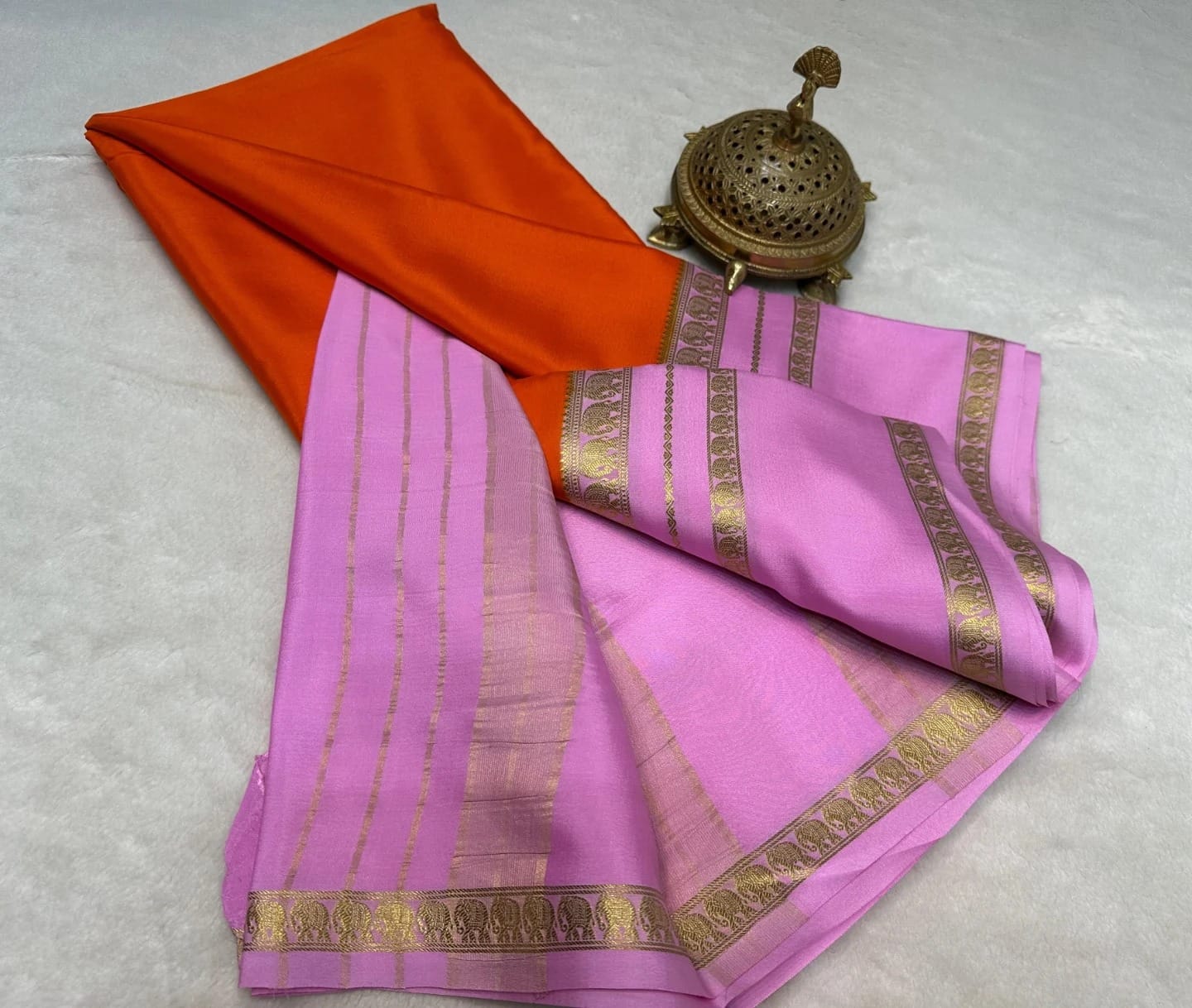 Super Premium Semi Crepe Mysore Silk sarees