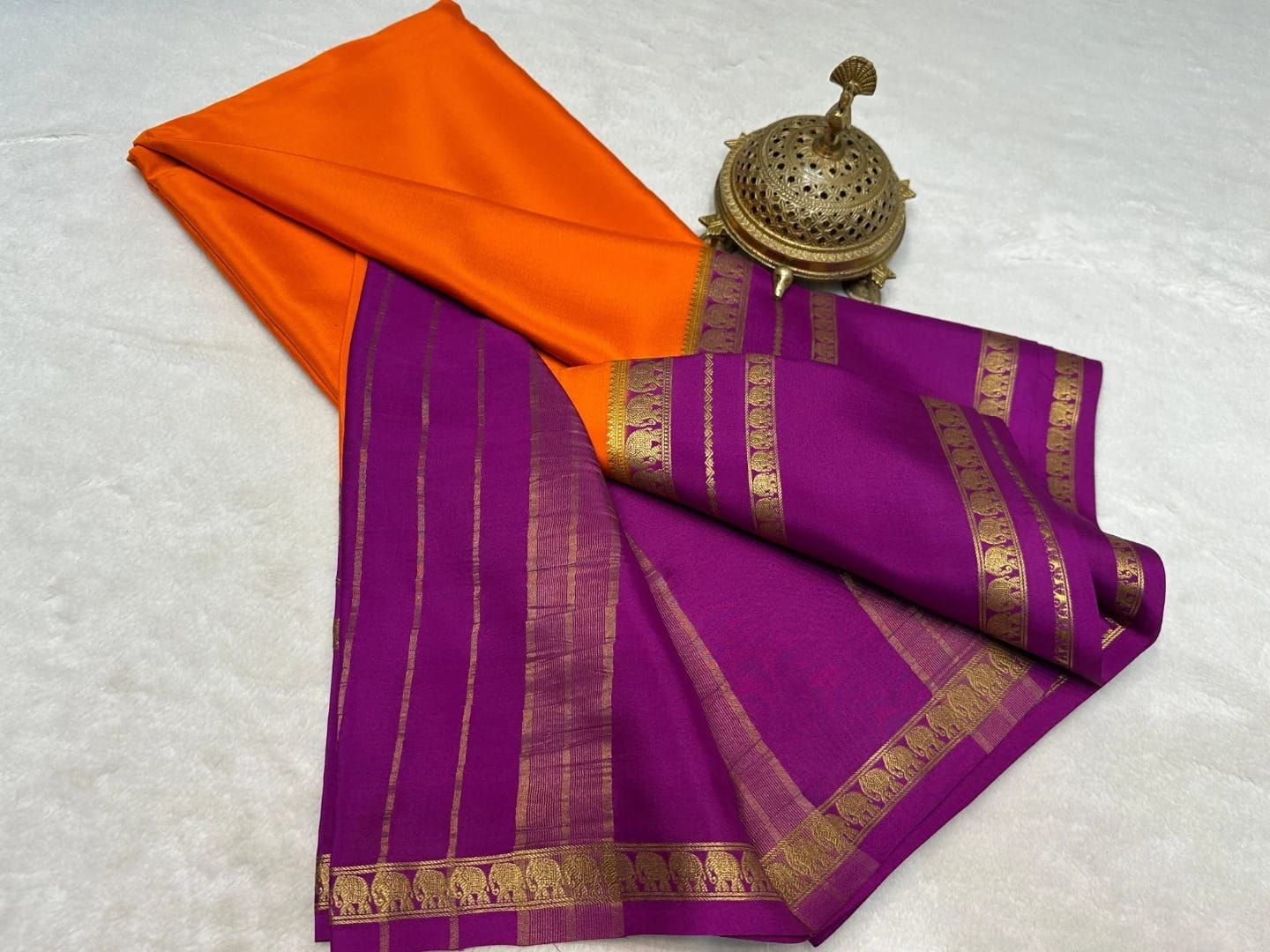 Super Premium Semi Crepe Mysore Silk sarees