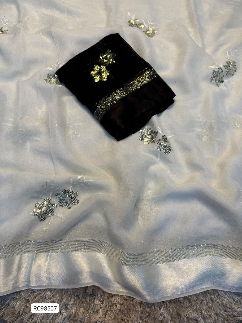 Pure Viscose Georgette Saree