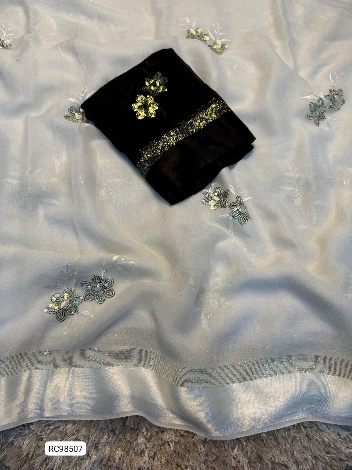 Pure Viscose Georgette Saree