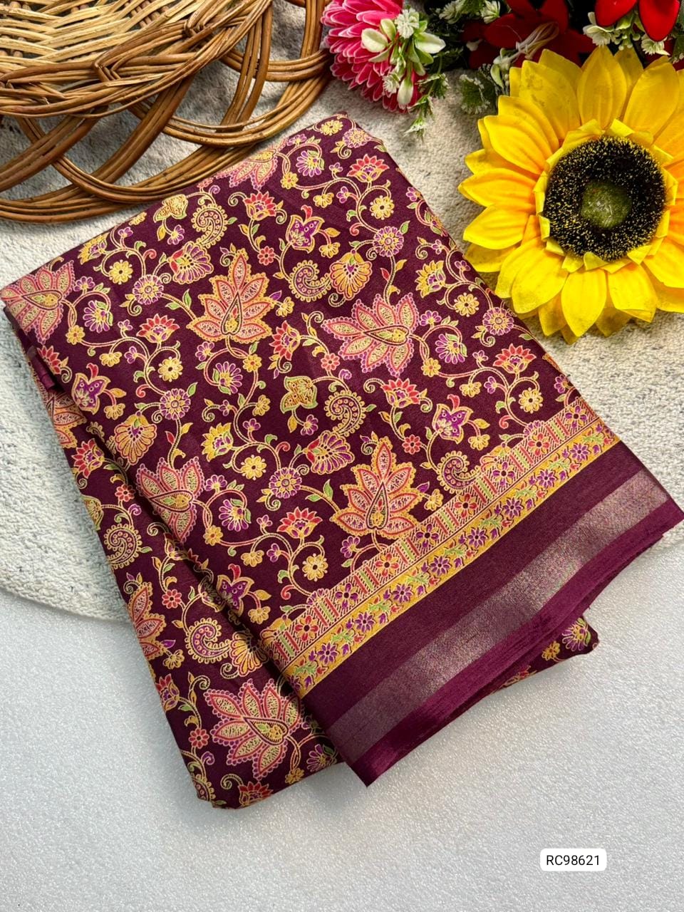 Premium Soft Kashmiri Cotton Silk Saree