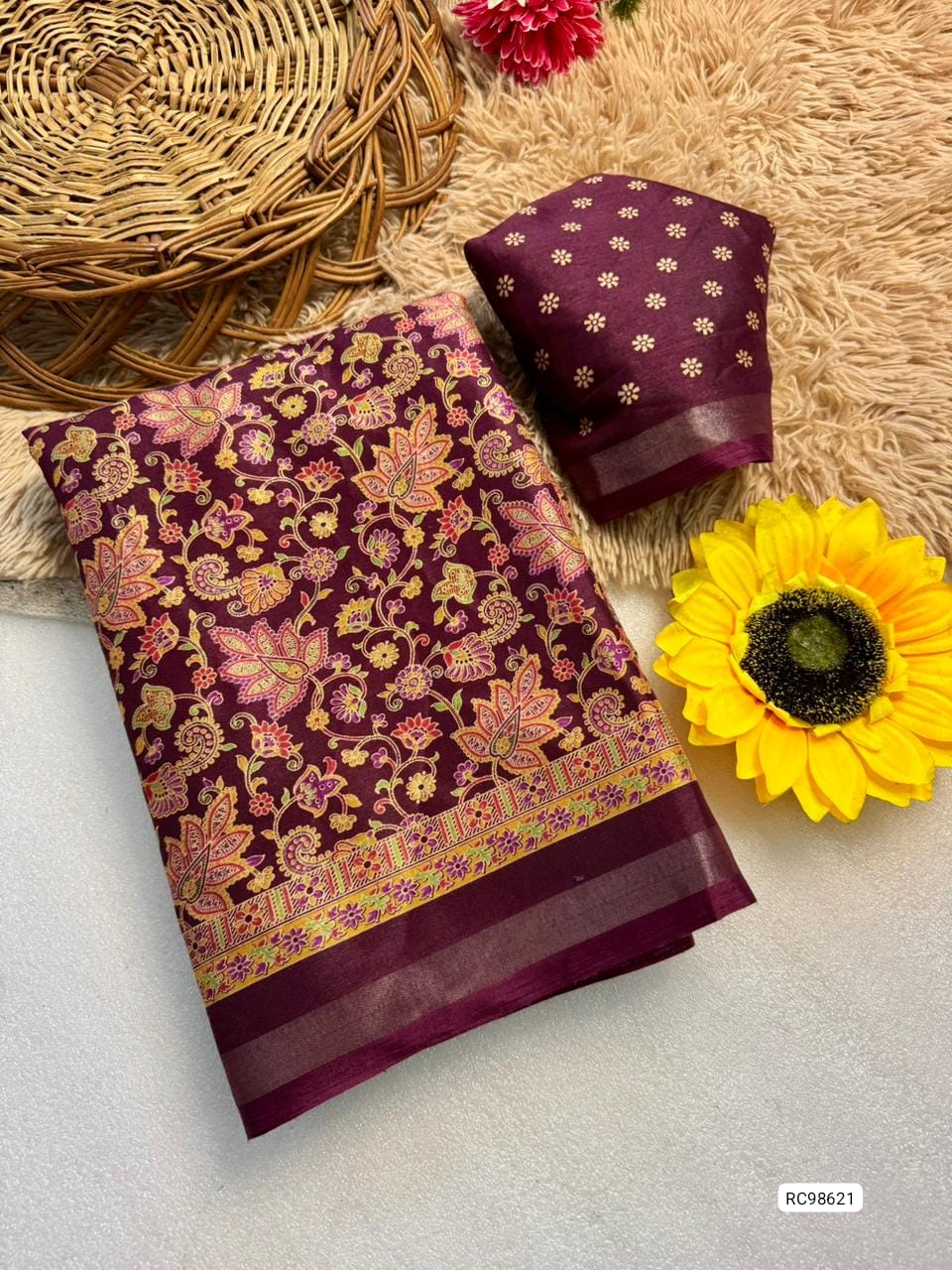 Premium Soft Kashmiri Cotton Silk Saree