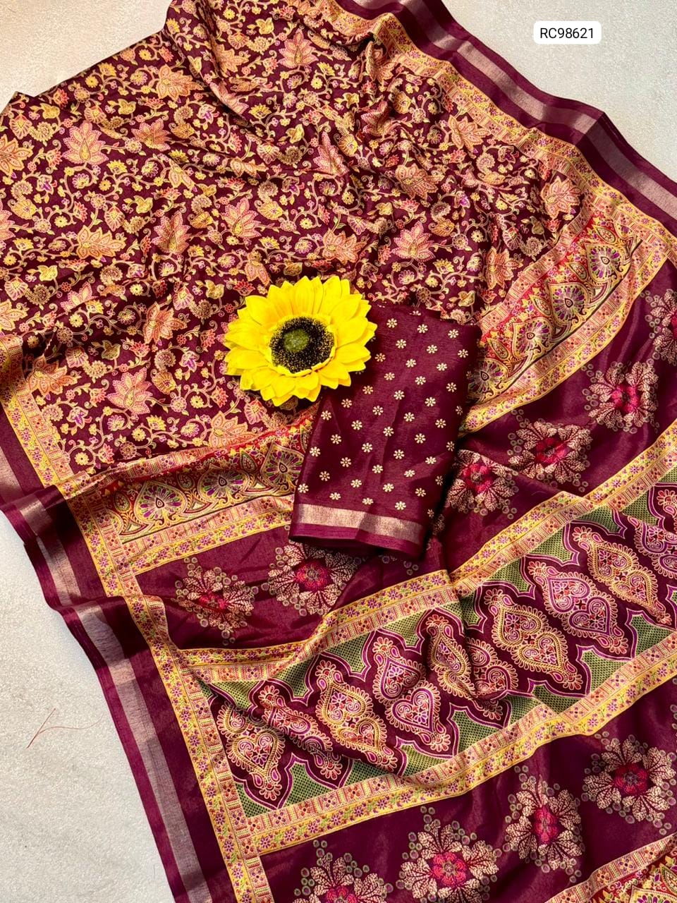 Premium Soft Kashmiri Cotton Silk Saree