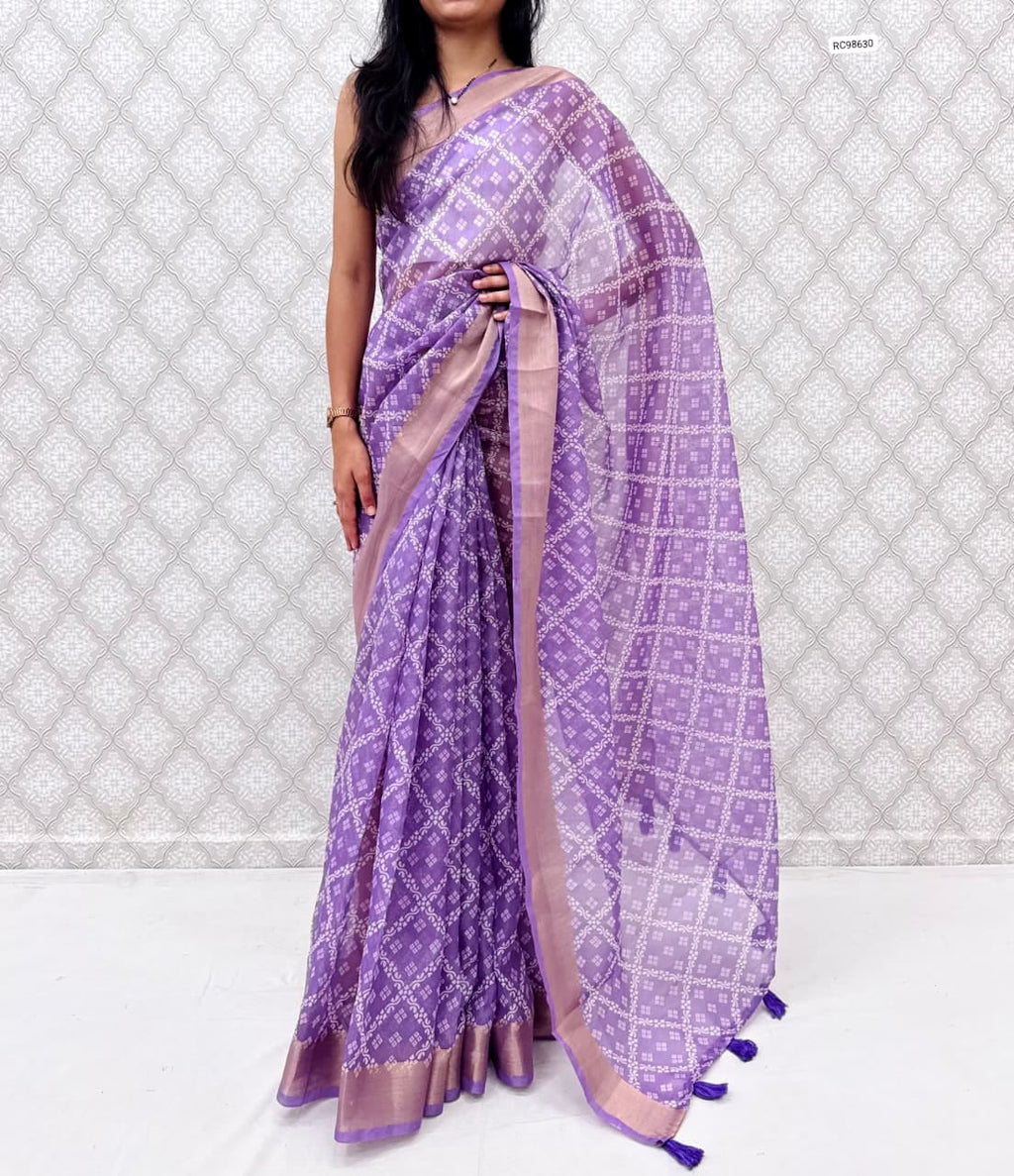 Premium Cotton Satin Bandhej Saree