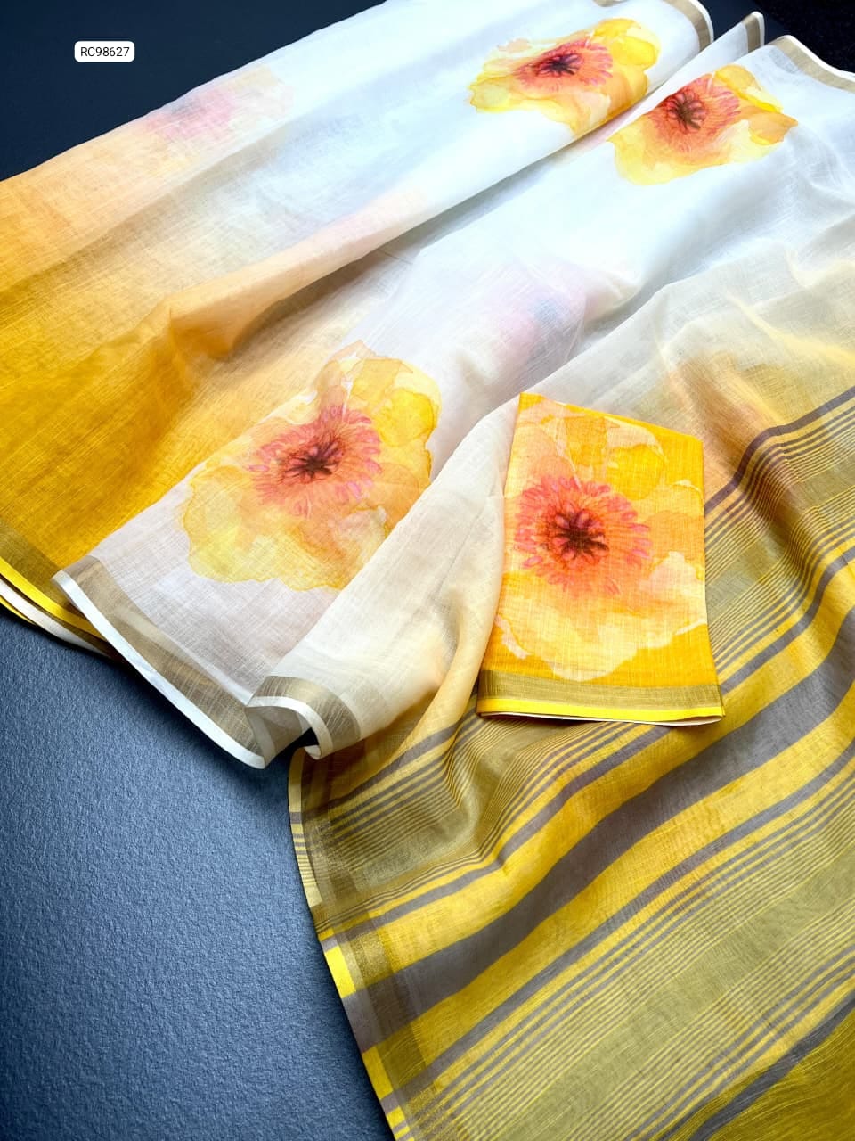 NEW Launch – Linen Digital Print Saree