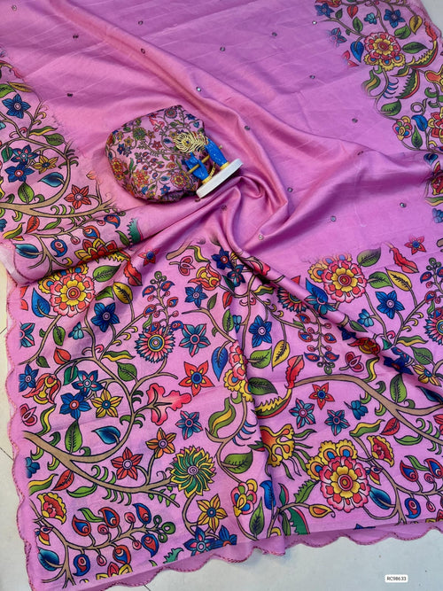 Heavy Handloom Tussar Silk Saree