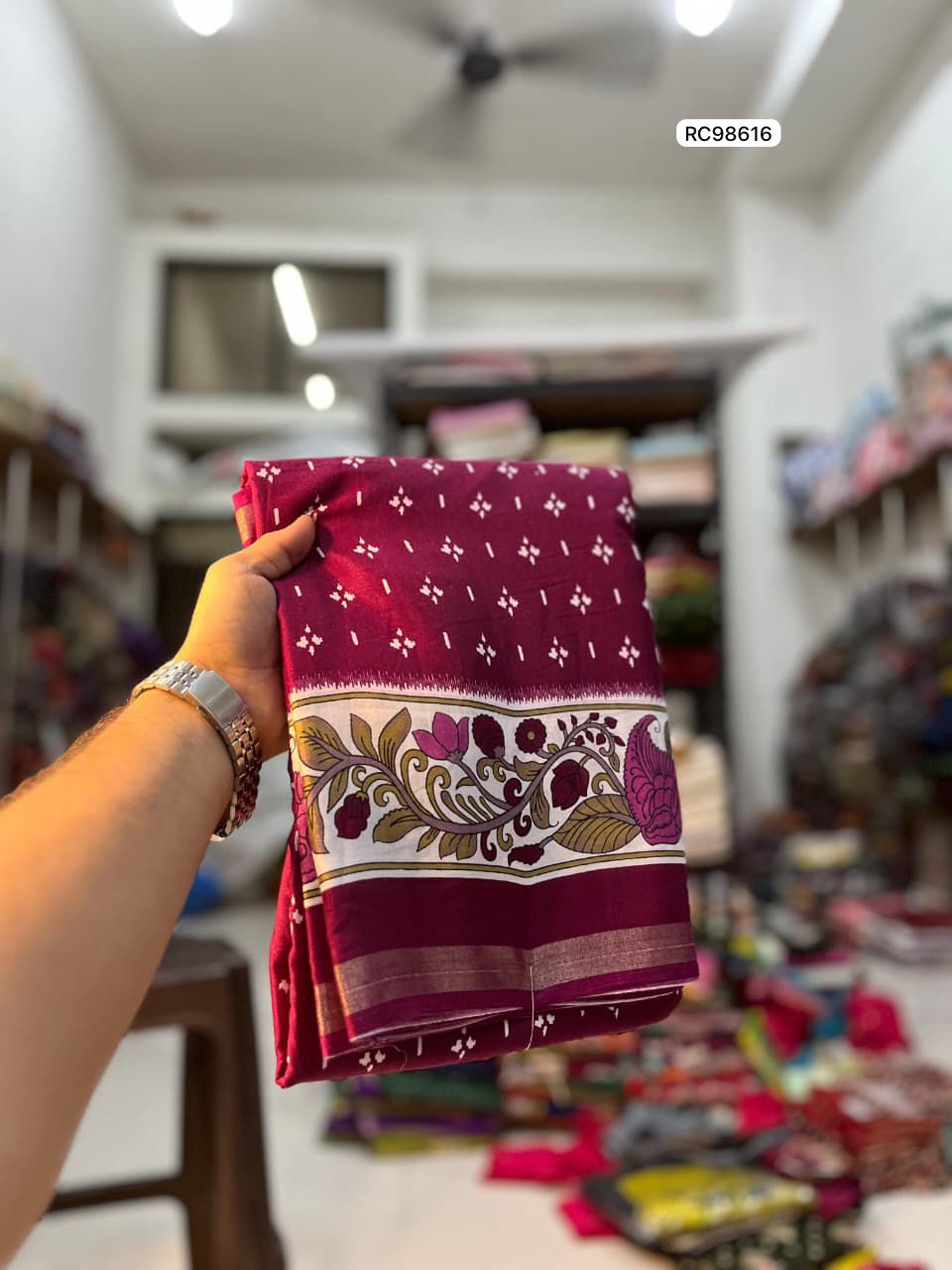 Heavy Mangalgiri Mul Mul Cotton Saree
