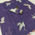 Pure Soft Linen Cotton Saree