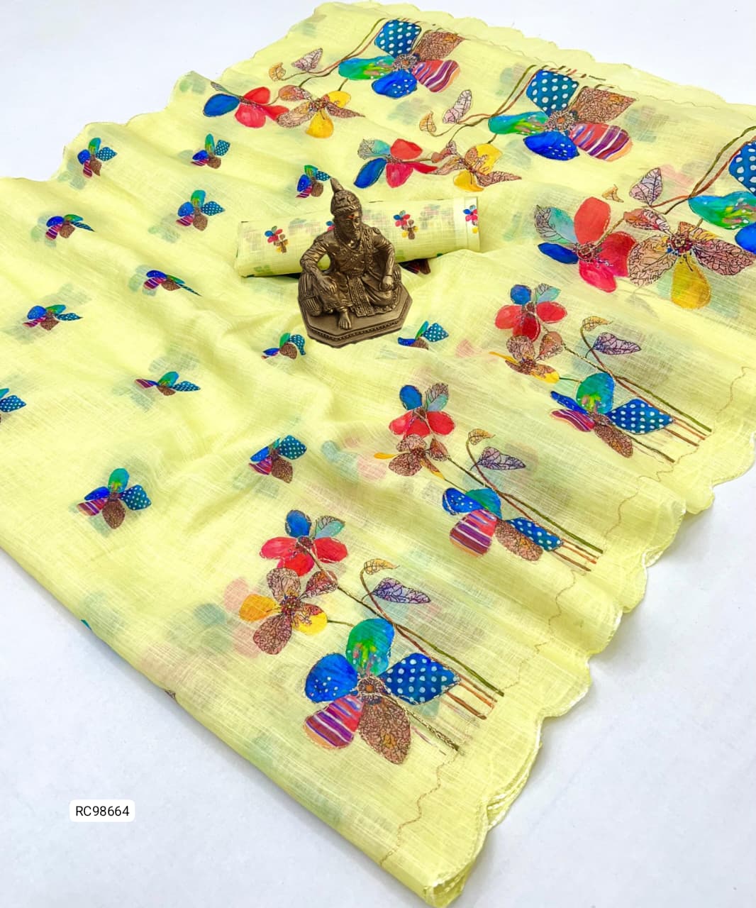 Heavy Linen Saree