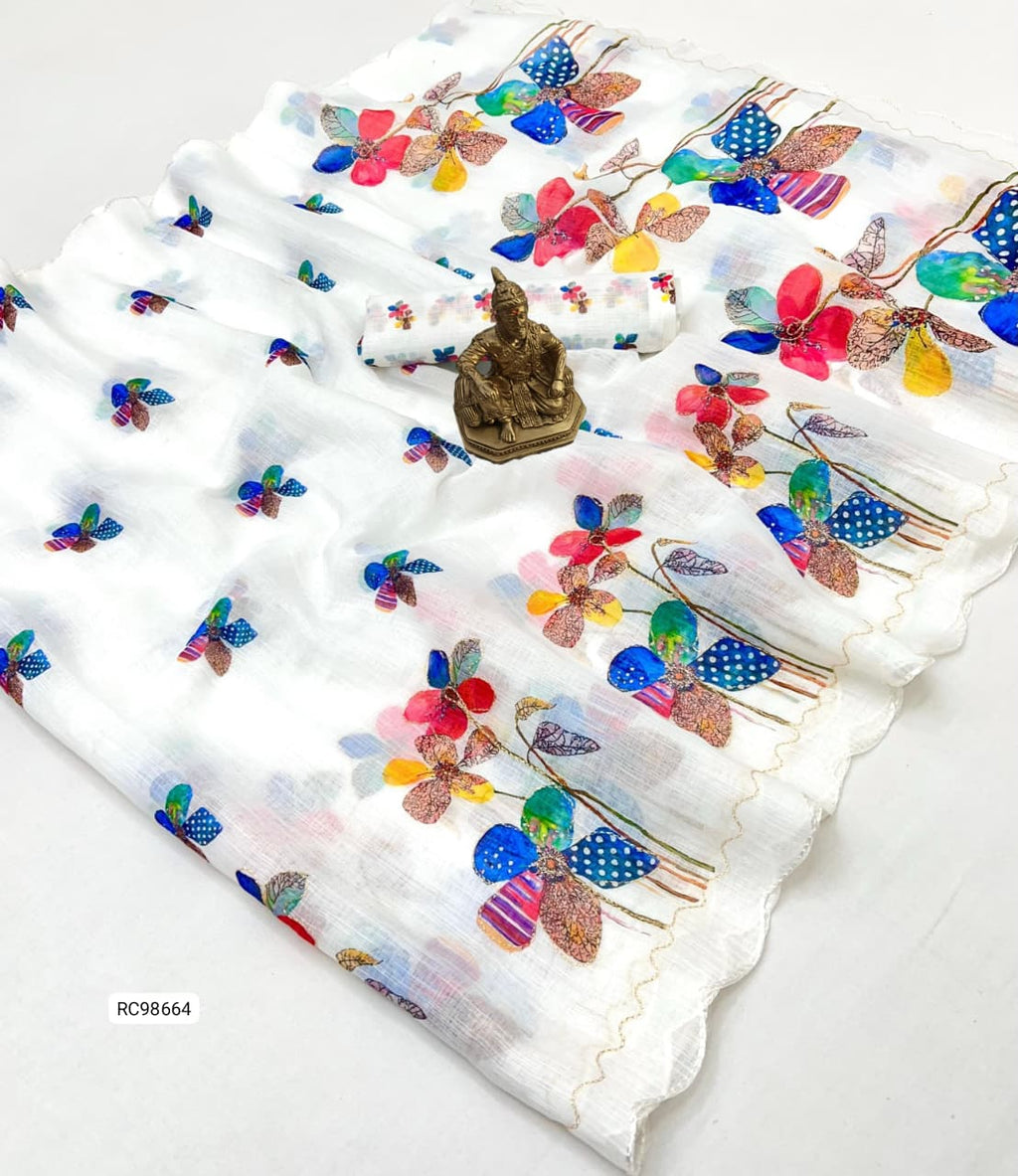 Heavy Linen Saree