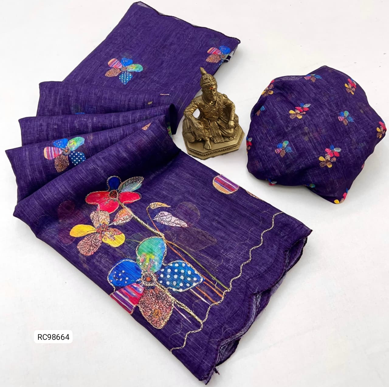 Heavy Linen Saree