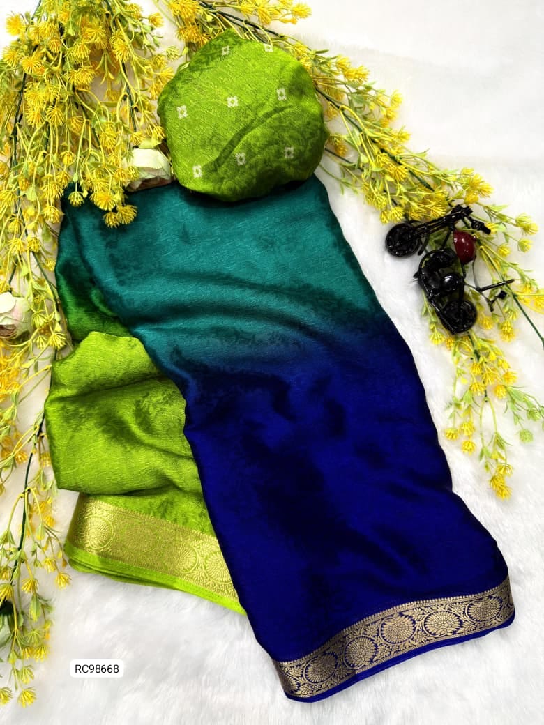 Premium Chinon Viscose Silk Saree