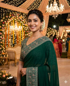 Original Semi Gajji Ajrakh Silk Saree