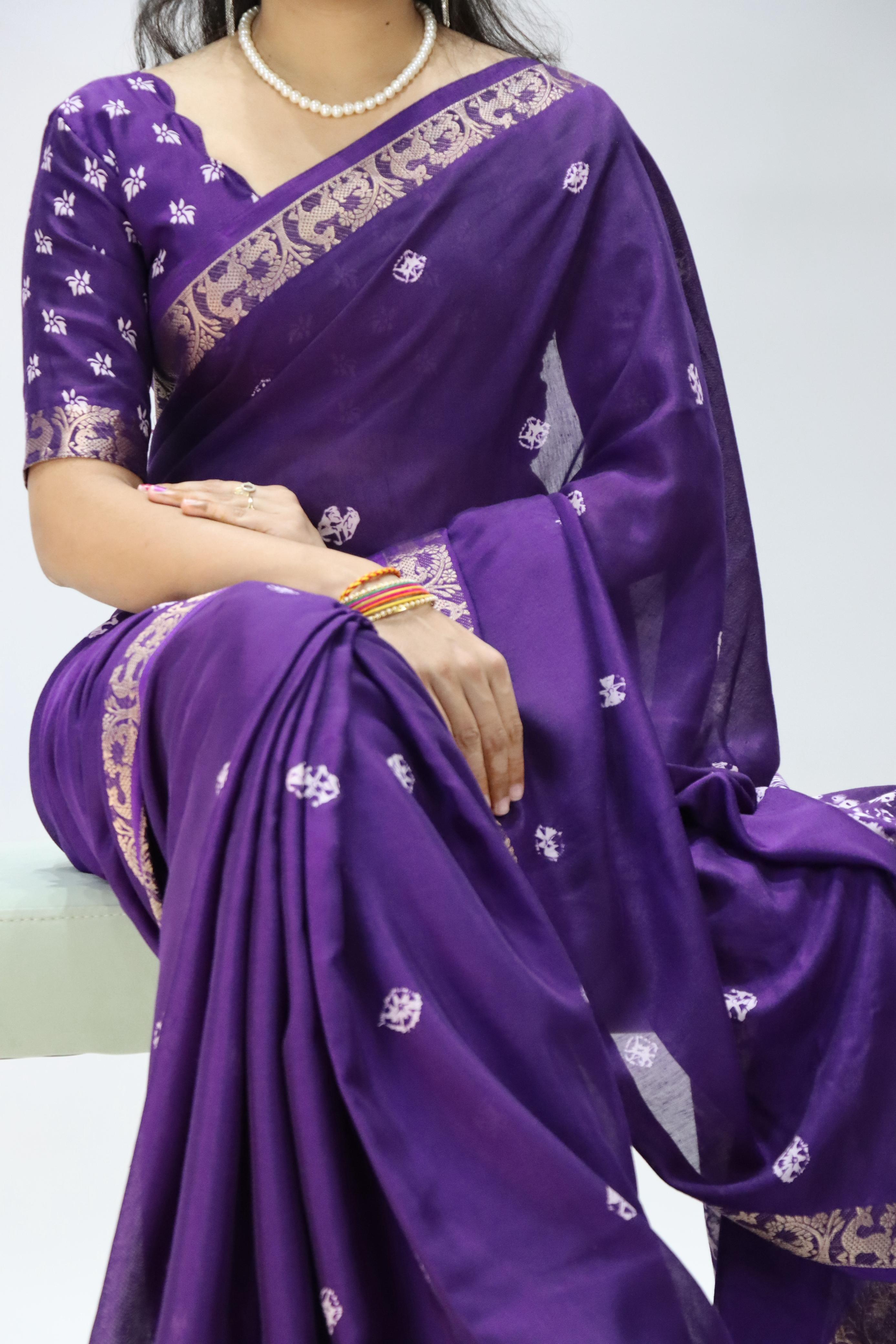 Soft Mull Silk Shibori Saree