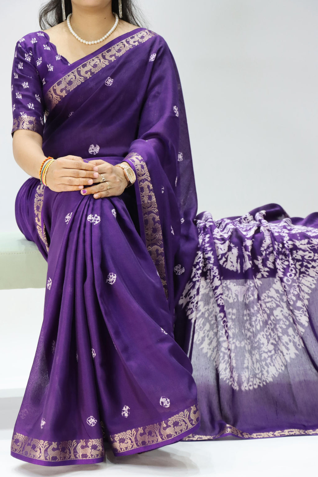 Soft Mull Silk Shibori Saree