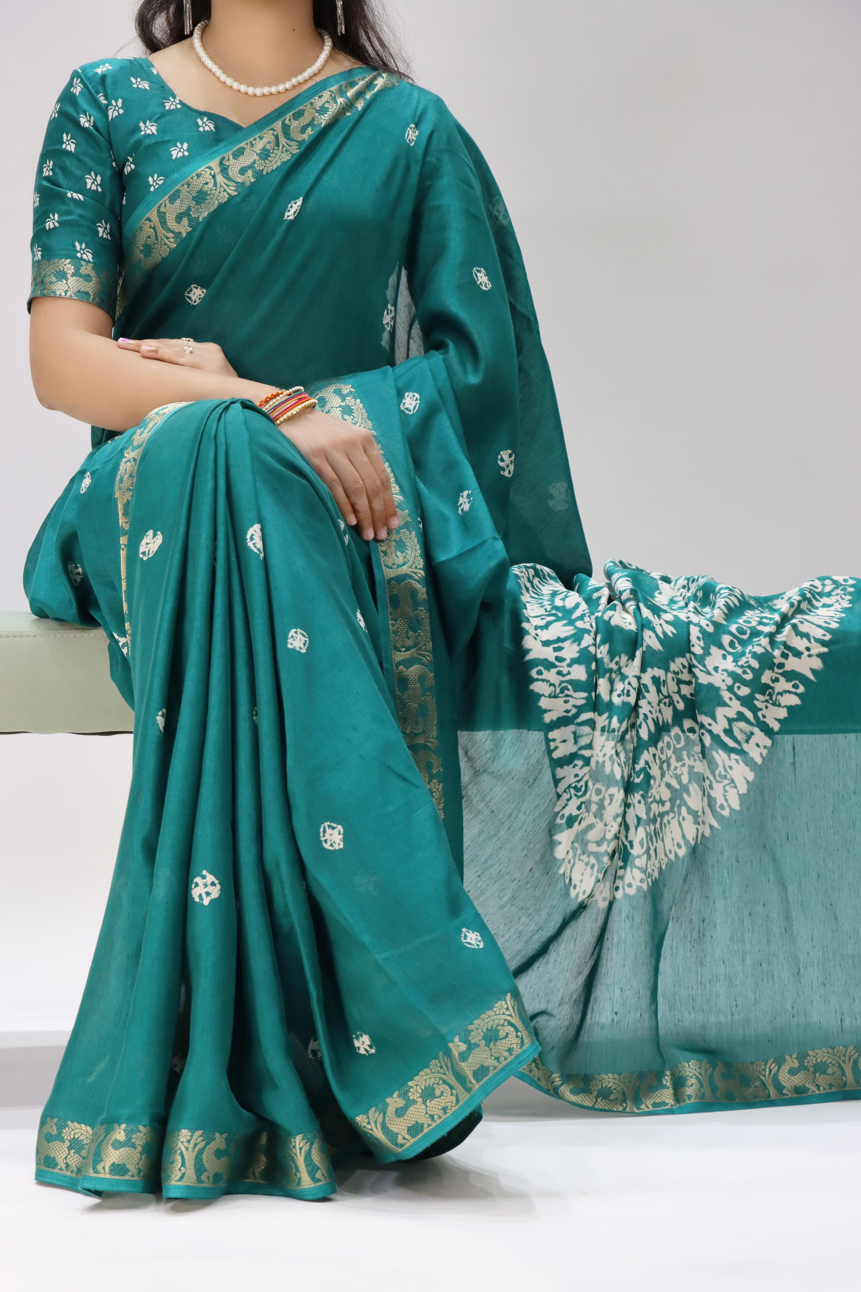 Soft Mull Silk Shibori Saree