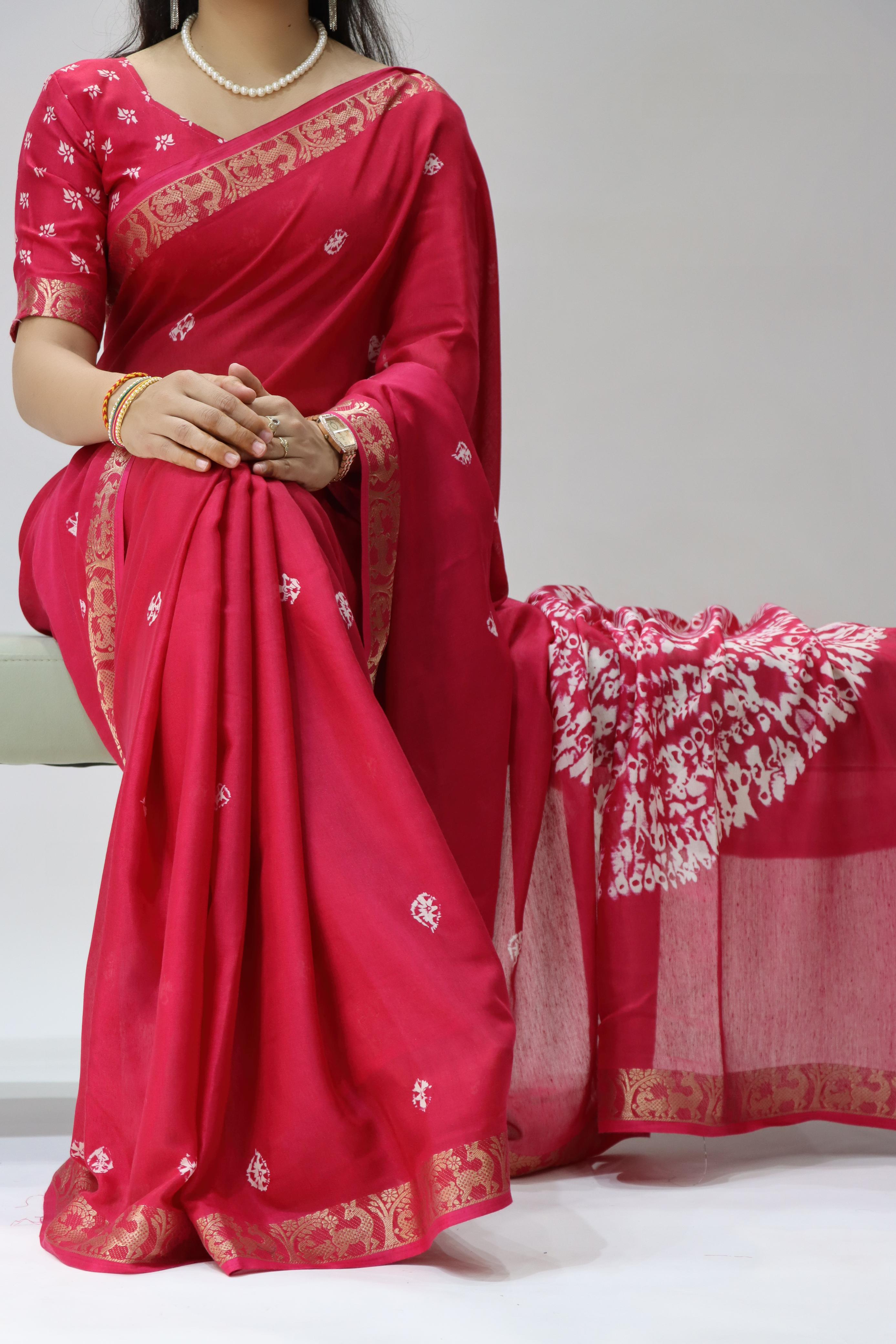 Soft Mull Silk Shibori Saree