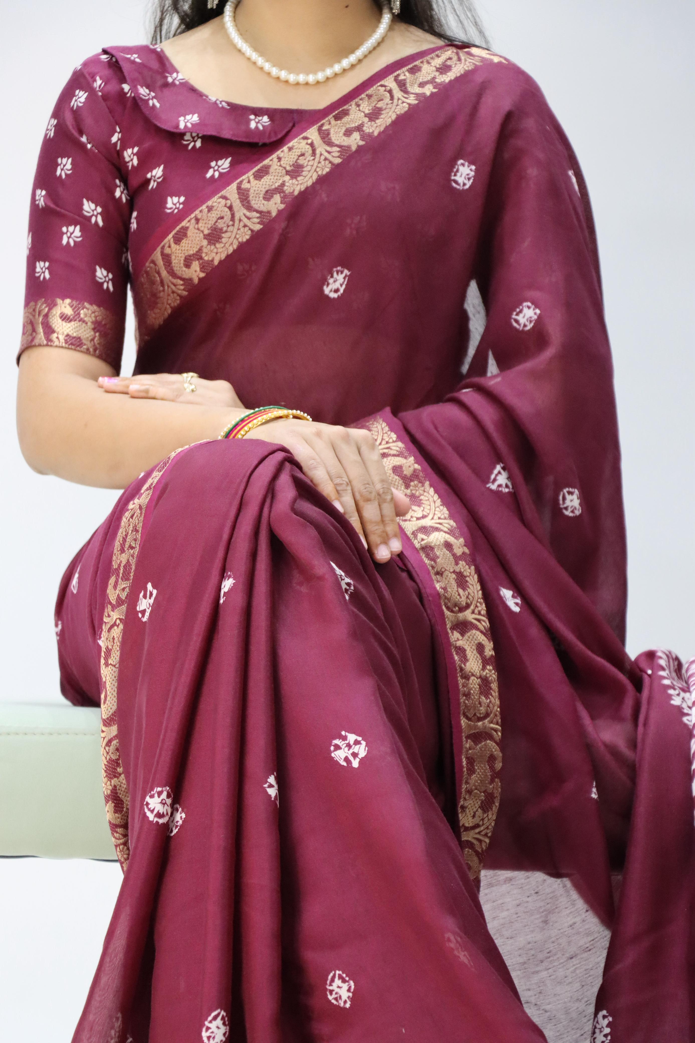 Soft Mull Silk Shibori Saree