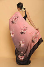 Floral Heavy Satin Sarees