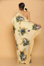 Floral Heavy Satin Sarees