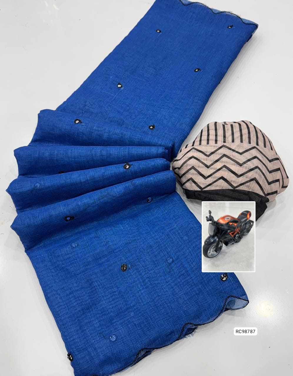 Soft Linen Cotton Digital Printed Saree