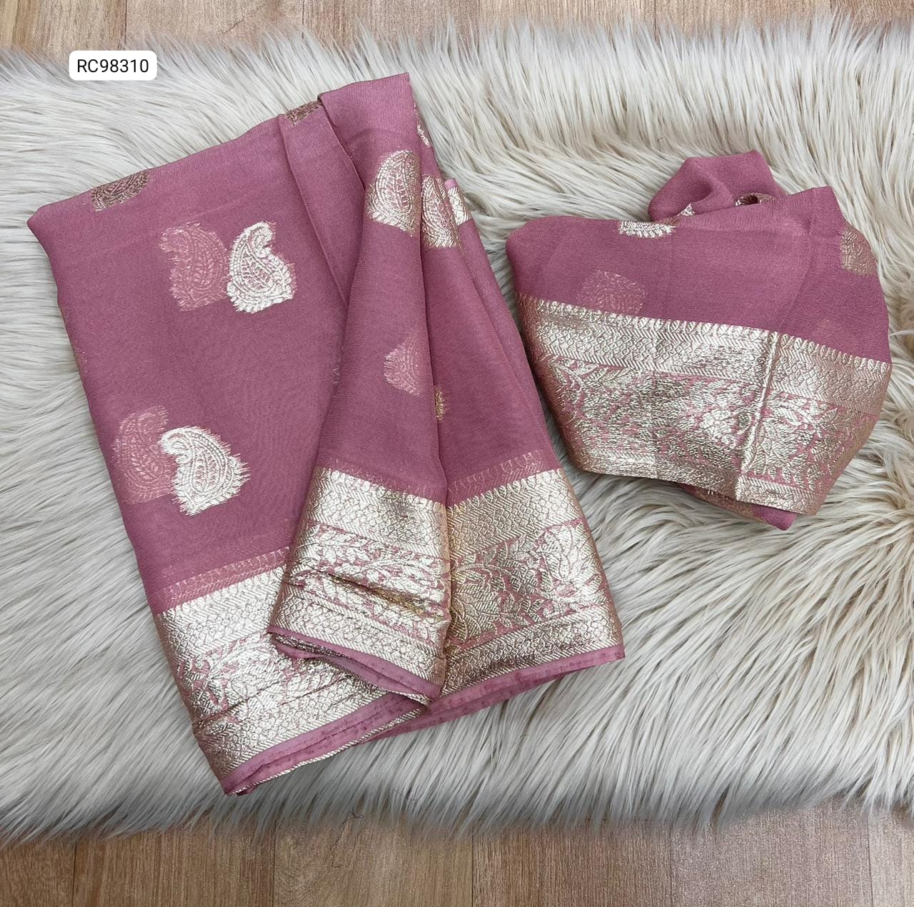 Pure Viscose Georgette Saree
