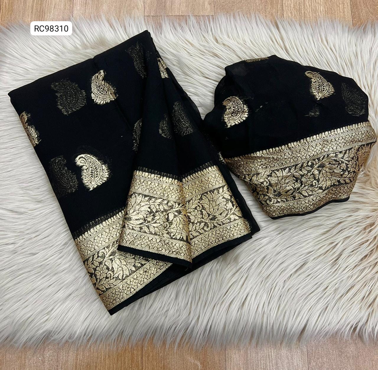 Pure Viscose Georgette Saree