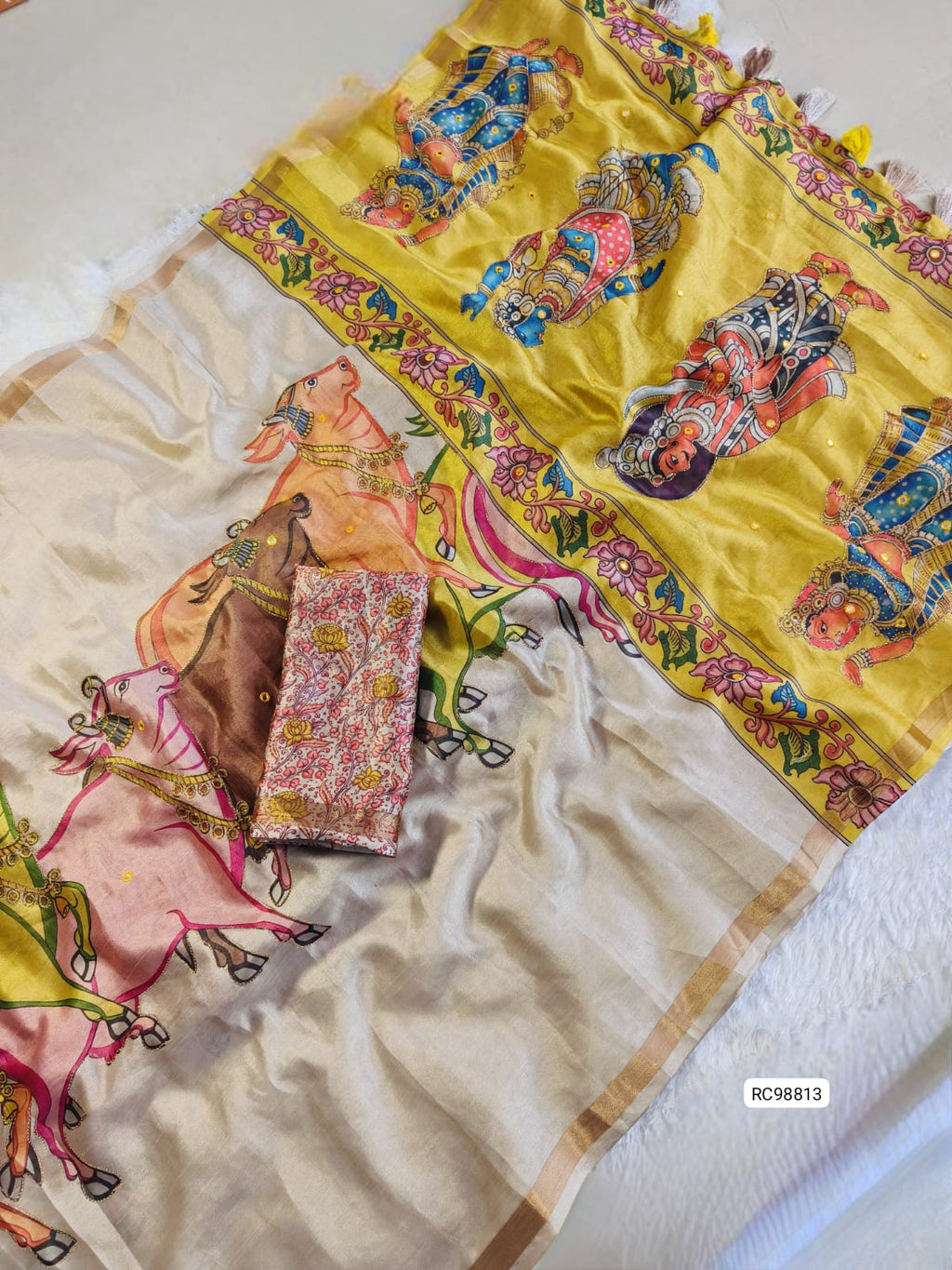 Pichwai Design Saree