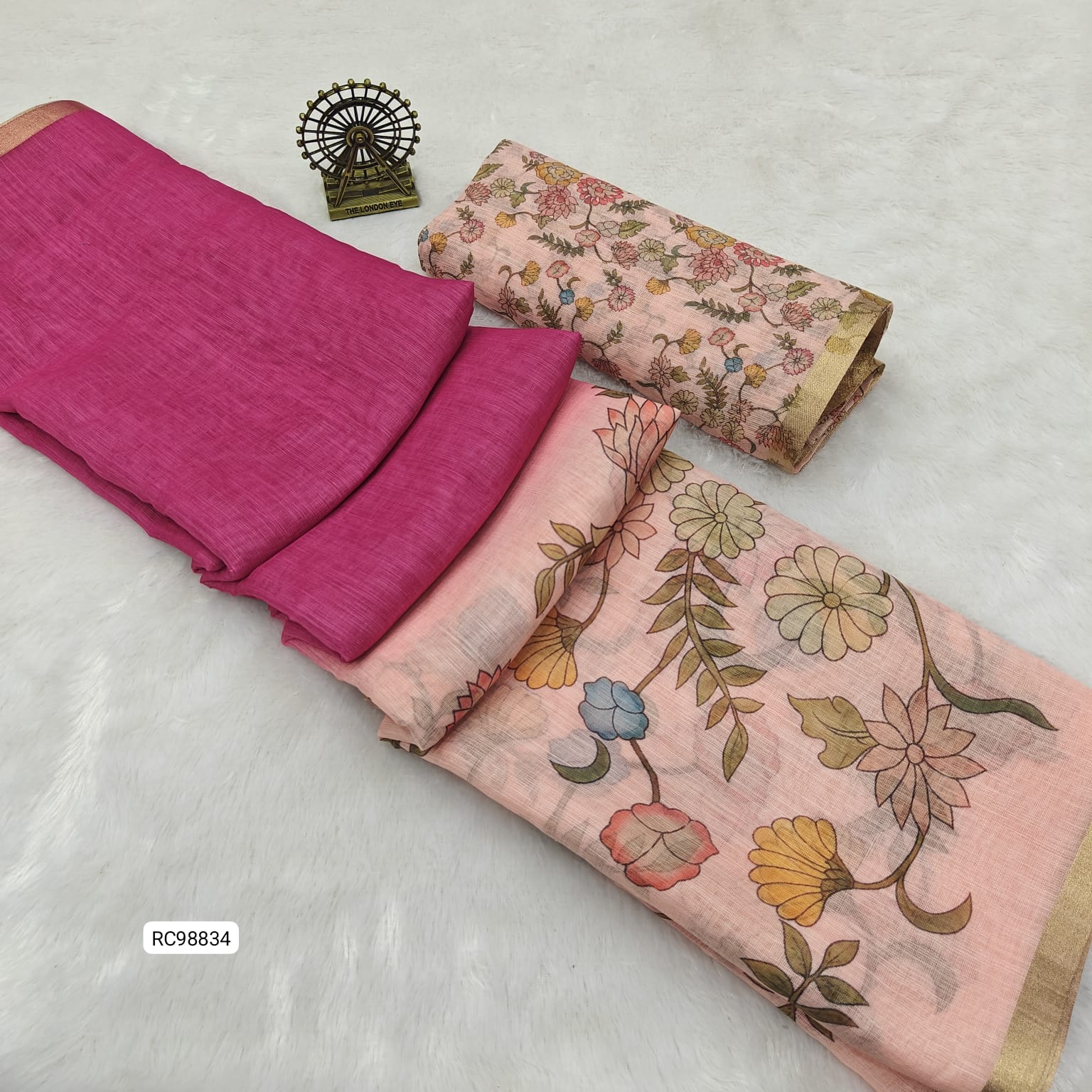 Pure Soft Linen Cotton Saree