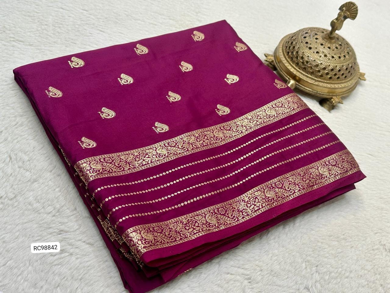 Pure Mysore Crepe Silk Saree