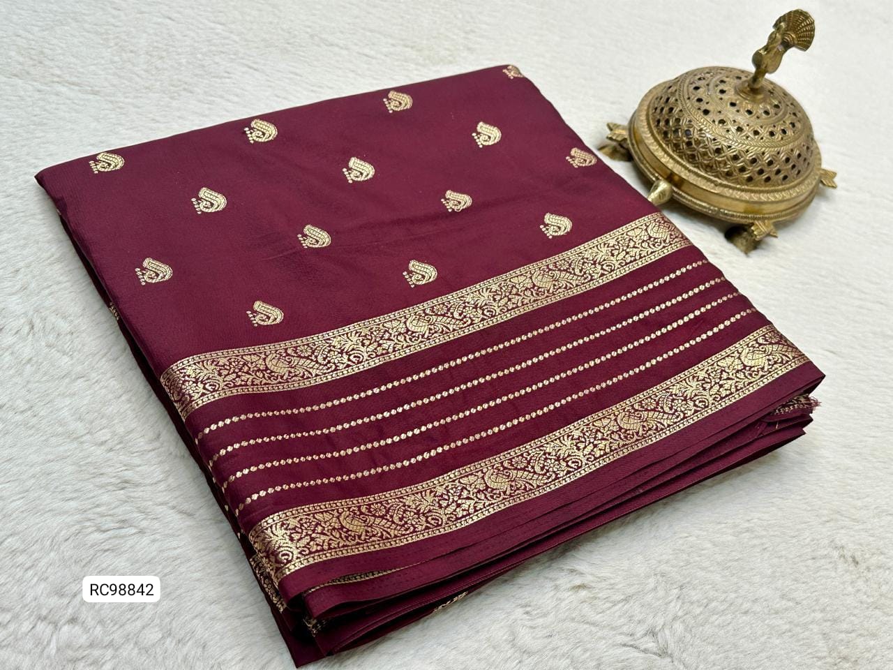 Pure Mysore Crepe Silk Saree