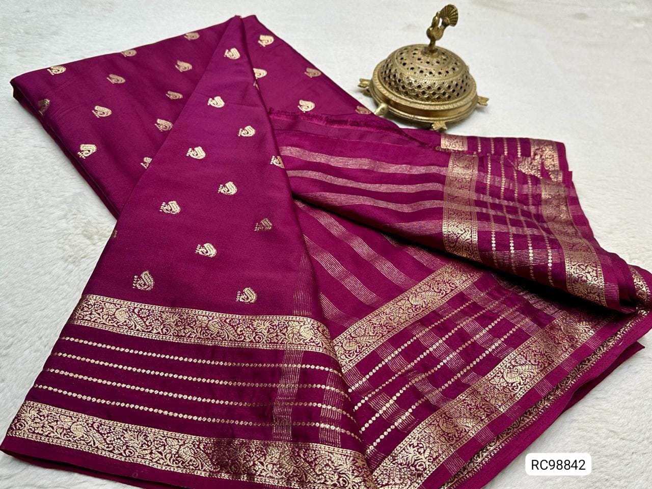 Pure Mysore Crepe Silk Saree