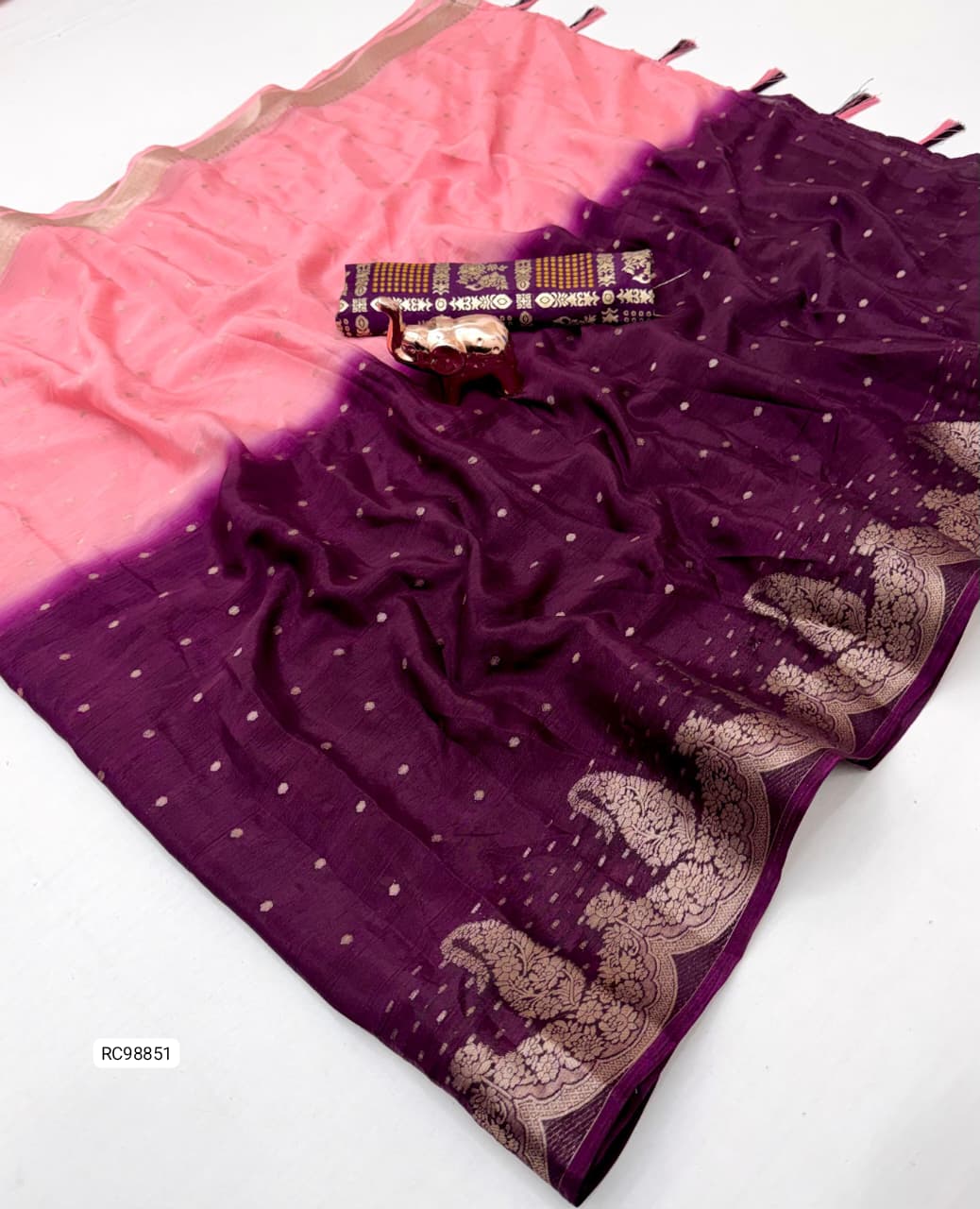 Heavy Pure Chinnon Viscose Saree