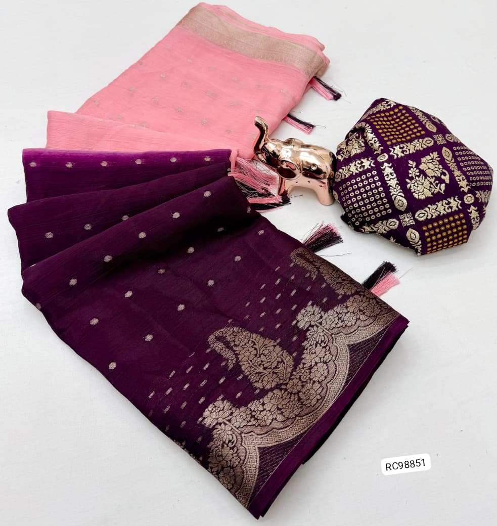 Heavy Pure Chinnon Viscose Saree