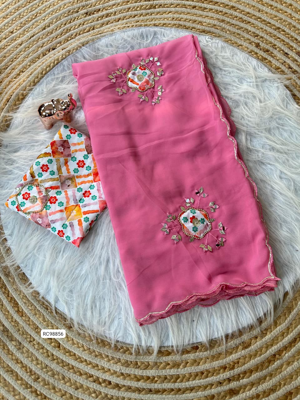Heavy Star Georgette Saree
