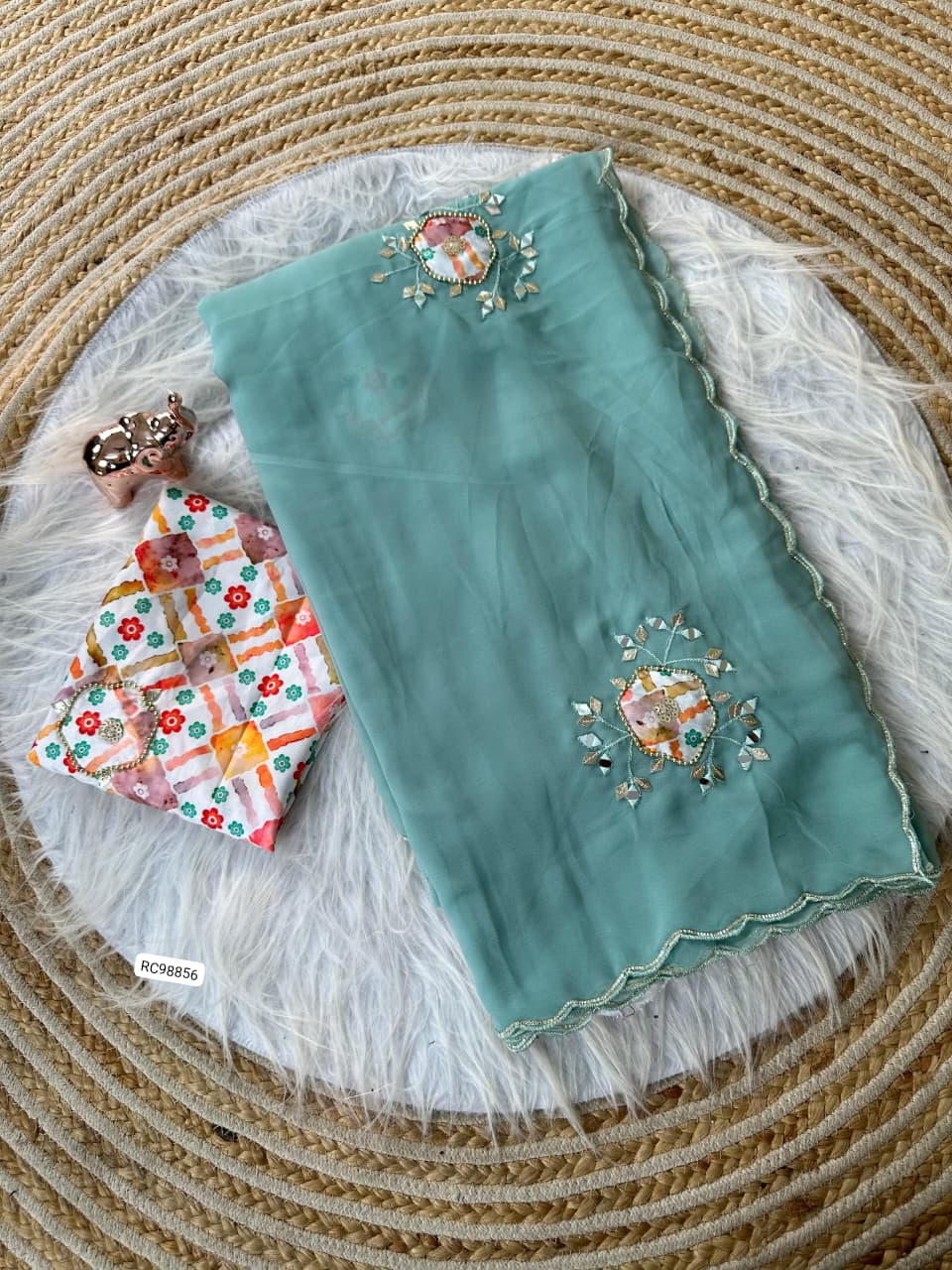 Heavy Star Georgette Saree