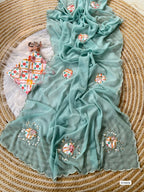 Heavy Star Georgette Saree