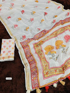 Heavy Linen Chex Blooming Saree
