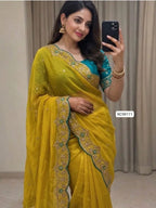 Heavy Rangoli Silk Saree