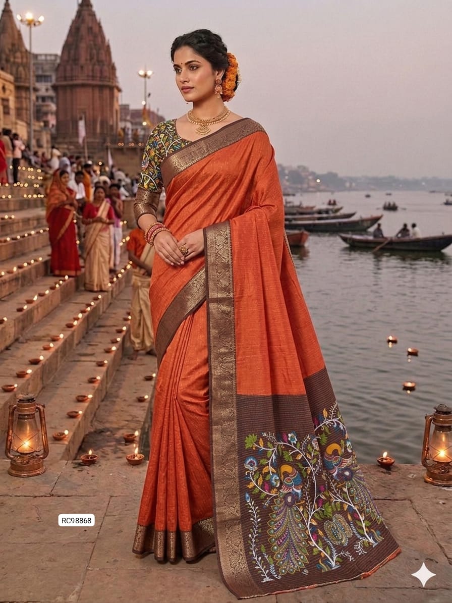 Soft Black Dola Silk Saree
