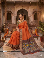 Soft Black Dola Silk Saree