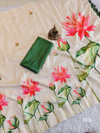 Pure Heavy Handloom Tussar Silk Saree