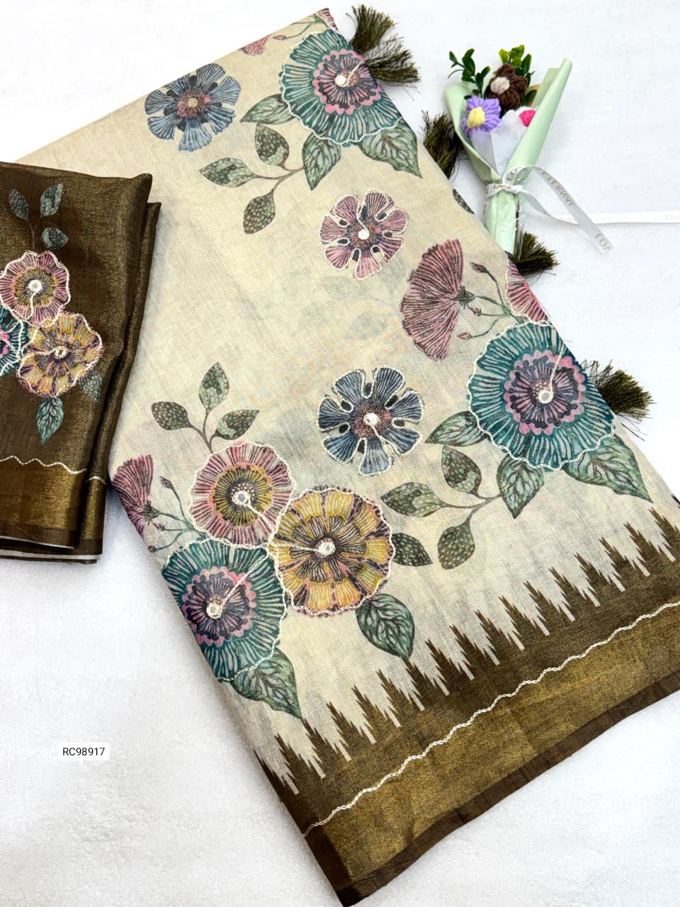 Soft Erode Tissue Zari Saree