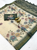 Soft Erode Tissue Zari Saree