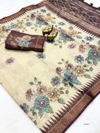 Soft Erode Tissue Zari Saree