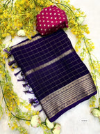 Viscose Chinon Weaving Saree