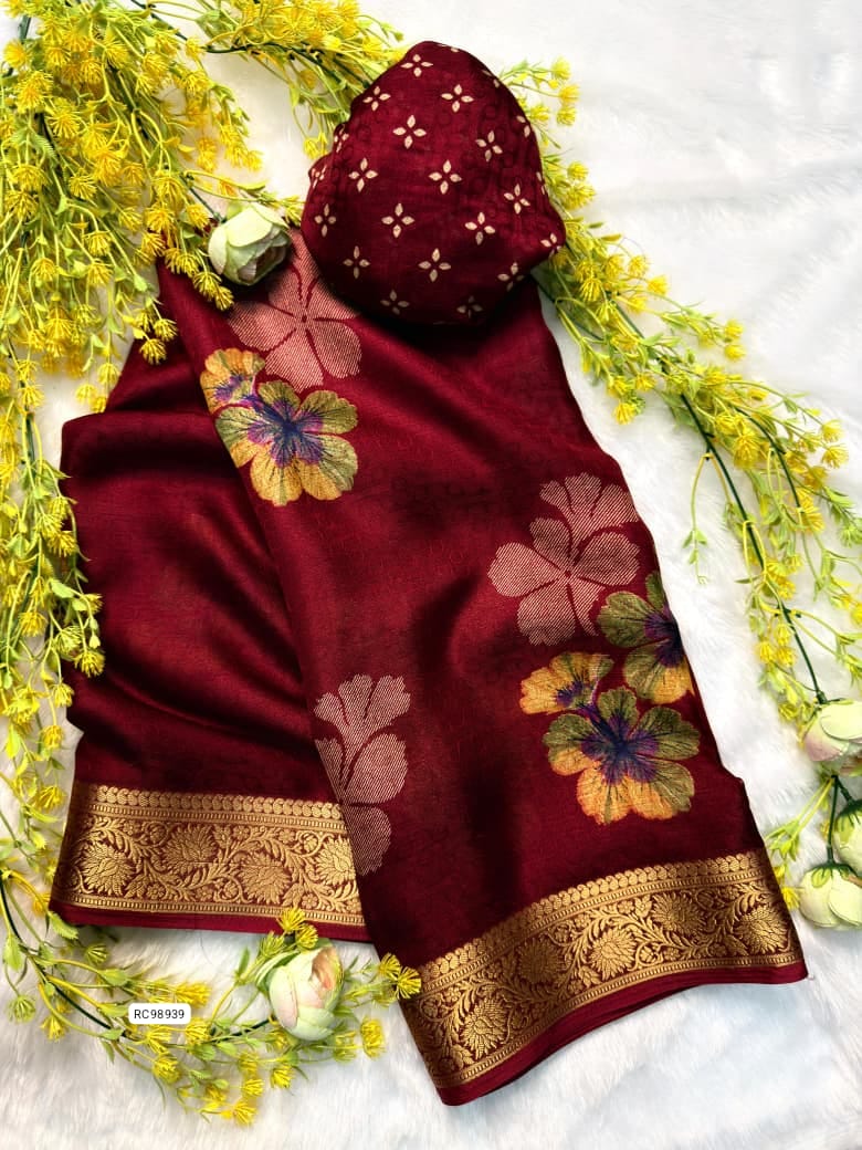 Soft Georgette Jacquard Weaving Saree