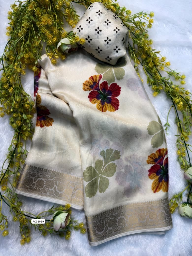 Soft Georgette Jacquard Weaving Saree